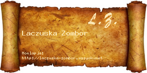 Laczuska Zombor névjegykártya